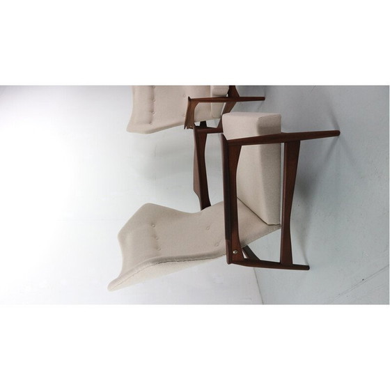 Image 1 of Paar vintage verstelbare teakhouten fauteuils van Ib Kofod Larsen, Denemarken 1954
