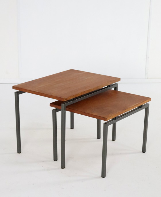 Image 1 of Set Van 2 Sitemsma Nesting Tables Vintage