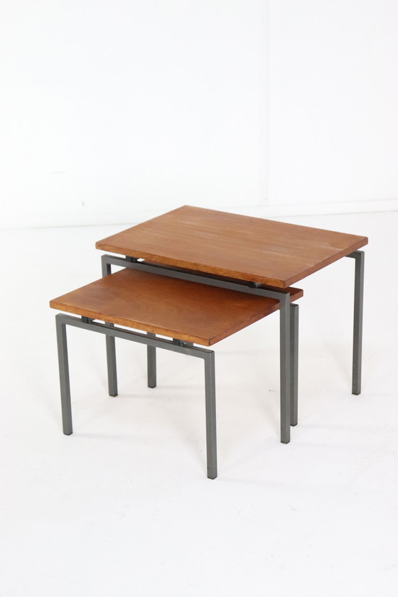 Image 1 of Set Van 2 Sitemsma Nesting Tables Vintage