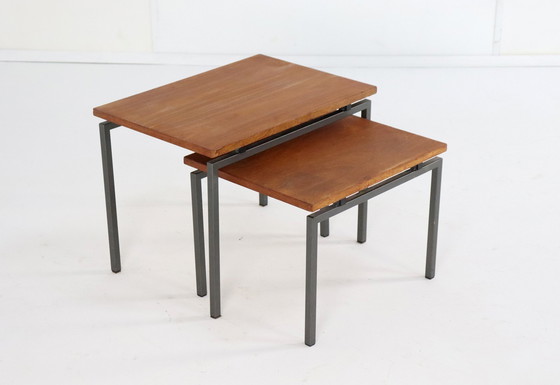 Image 1 of Set Van 2 Sitemsma Nesting Tables Vintage