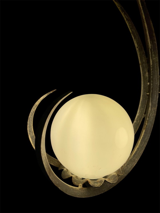 Image 1 of Brutalistische wandlamp Paar metaal glas, jaren 1960