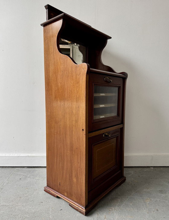 Image 1 of Antiek mahoniehouten muziekkabinet