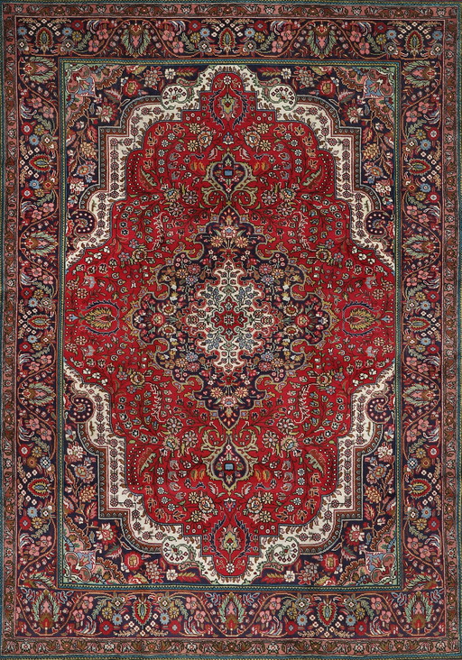 Origineel handgeknoopt Perzisch tapijt Tabriz 30 Raj Fijn 357 X 244 Cm Topconditie