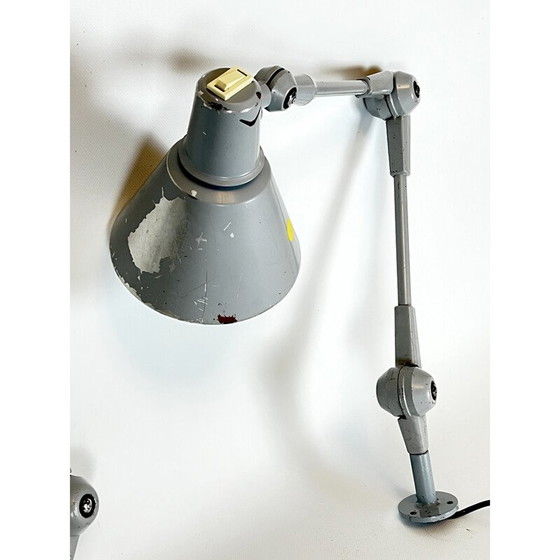 Image 1 of Paar vintage Aure metalen wandlampen voor Stilnovo, Italië 1960