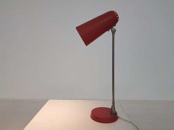 Image 1 of Metalen bureaulamp rood