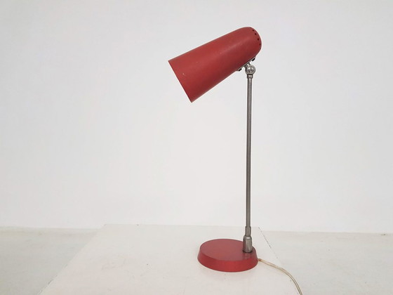 Image 1 of Metalen bureaulamp rood