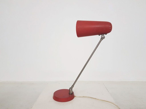 Metalen bureaulamp rood