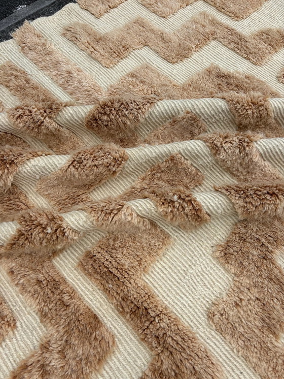 Image 1 of Modern Marokkaans Beni Ourain Wollen Vloerkleed 210x310 cm