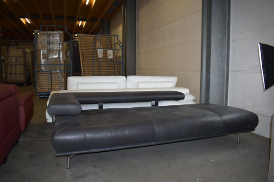 Image 1 of Lederen bank chaise longue relax bank