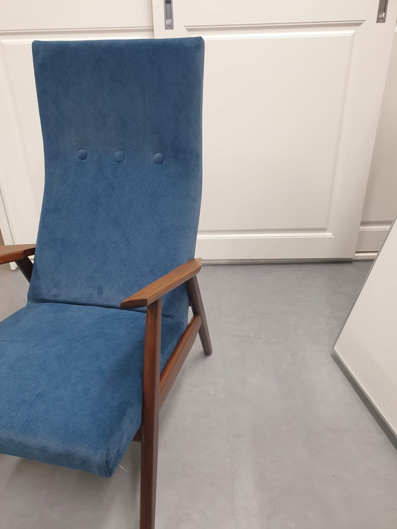 Image 1 of Mid-Century Easychair Nieuw Gestoffeerd