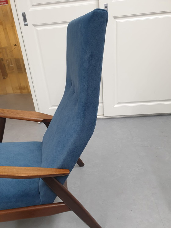 Image 1 of Mid-Century Easychair Nieuw Gestoffeerd