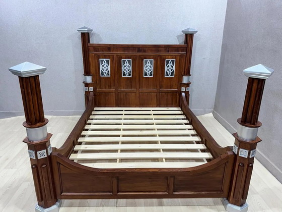 Image 1 of Marokkaans bedframe, handgemaakt Berberbed. Gemaakt van 100% hoogwaardig cederhout