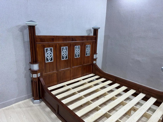 Image 1 of Marokkaans bedframe, handgemaakt Berberbed. Gemaakt van 100% hoogwaardig cederhout