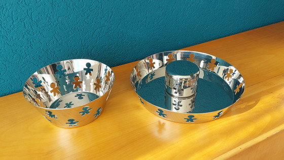Image 1 of Alessi Girotondo Schaal, Fruitschaal & Parmezaanse Kaas Blik