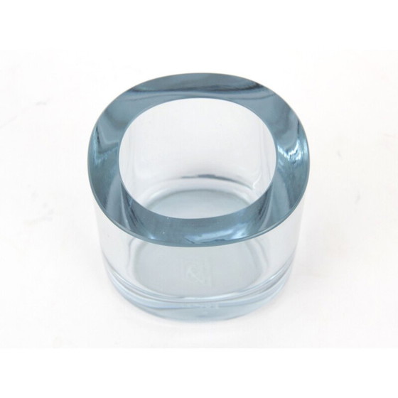 Image 1 of Scandinavische vintage blauwe glazen vaas van Per Lutken voor Homelgaard, 1960