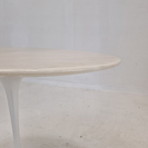 Vintage ovale marmeren bijzettafel van Eero Saarinen voor Knoll