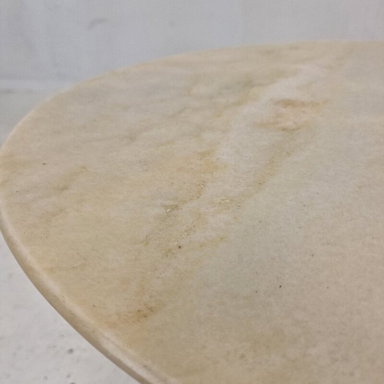 Image 1 of Vintage ovale marmeren bijzettafel van Eero Saarinen voor Knoll