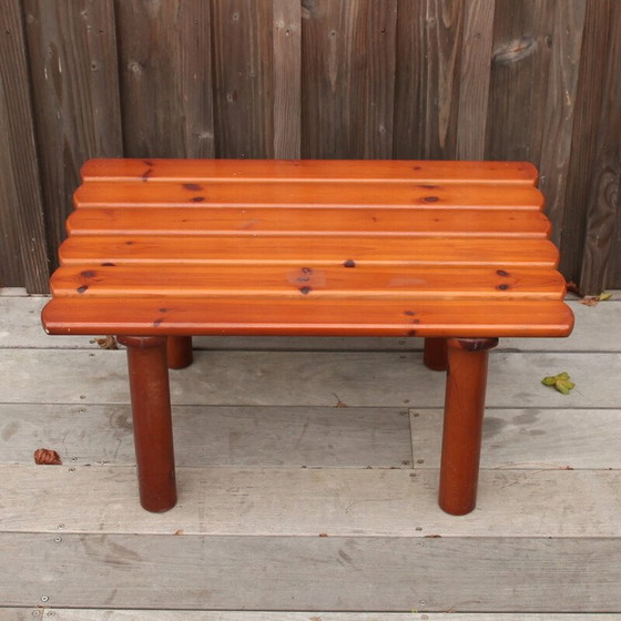 Image 1 of Vintage grenen bijzettafel