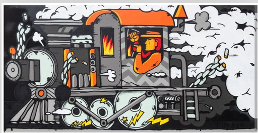 Timber Sommerdijk - XL graffiti op paneel