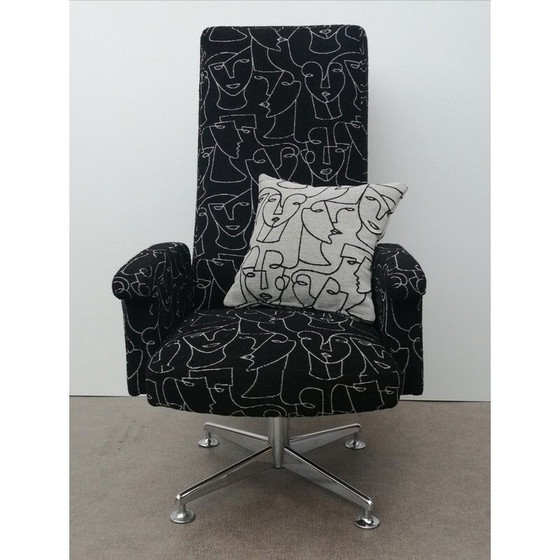 Image 1 of Vintage fauteuil in metaal en stof van Ligne Roset, Frankrijk 1970