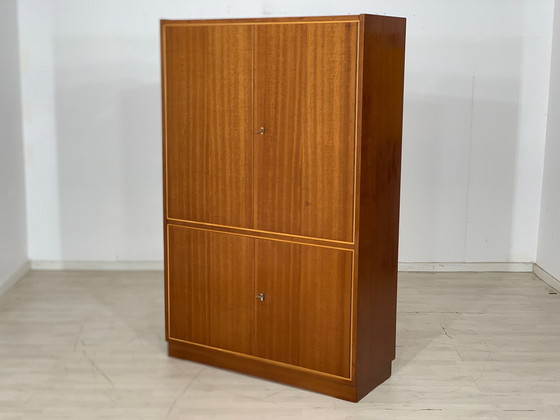 Image 1 of Mid Century kledingkast highboard linnenkast vintage