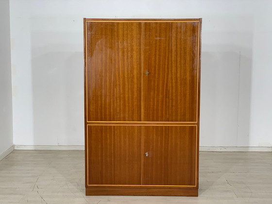 Image 1 of Mid Century kledingkast highboard linnenkast vintage