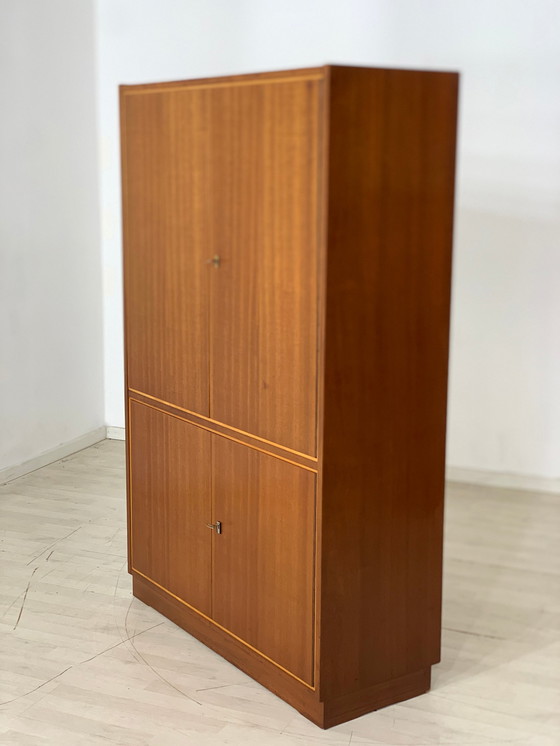 Image 1 of Mid Century kledingkast highboard linnenkast vintage