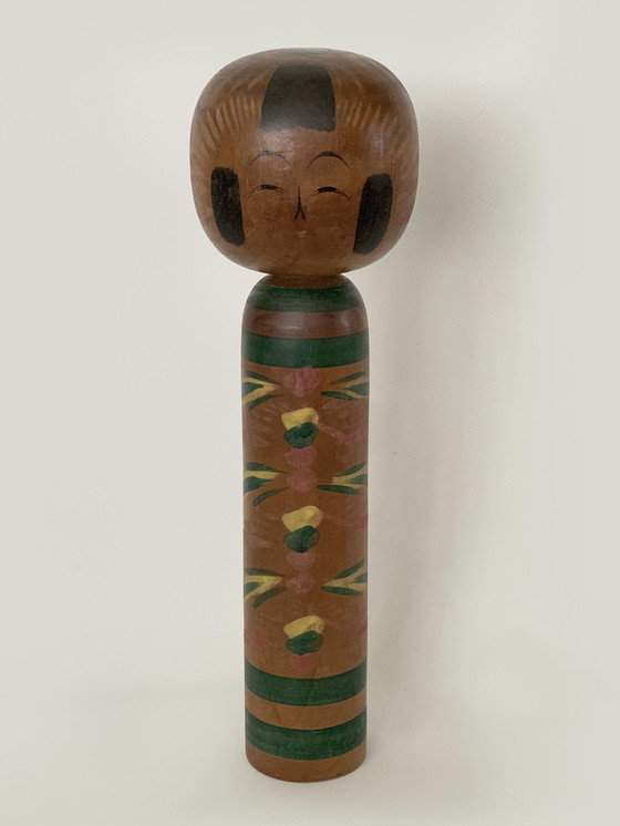 Image 1 of Vintage Kokeshi Japanse houten poppen L tot XL