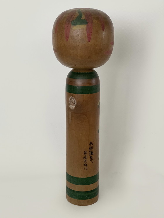 Image 1 of Vintage Kokeshi Japanse houten poppen L tot XL