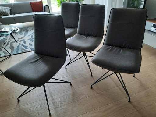 4X Rolf Benz 606 Eetkamerstoel