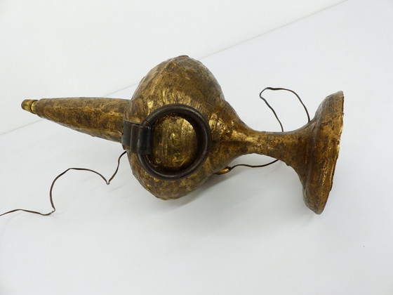 Image 1 of Verguld Bronzen Brutalistische Lamp Max Bre 1970