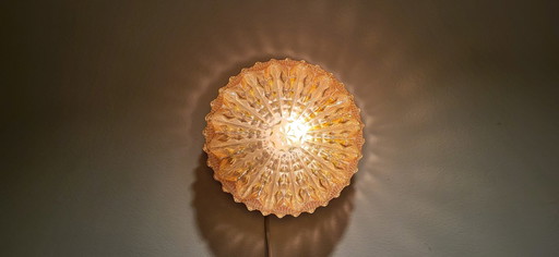 Mooie Glazen Jaren '70 Plafonnierre