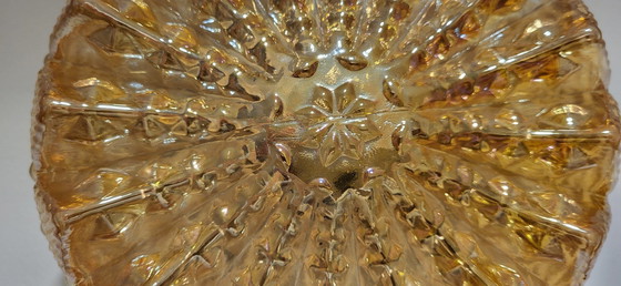 Image 1 of Mooie Glazen Jaren '70 Plafonnierre