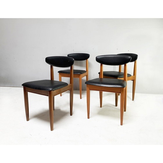 Image 1 of Set van 4 vintage eetkamerstoelen van Schreiber, 1970