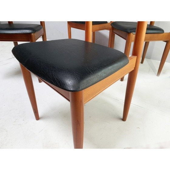 Image 1 of Set van 4 vintage eetkamerstoelen van Schreiber, 1970