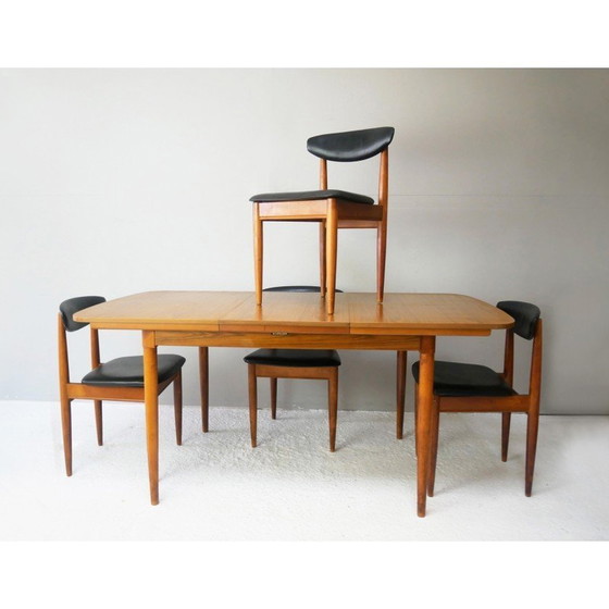 Image 1 of Set van 4 vintage eetkamerstoelen van Schreiber, 1970