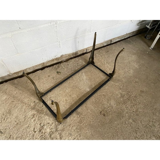 Image 1 of Vintage marmeren en messing salontafel, 1950