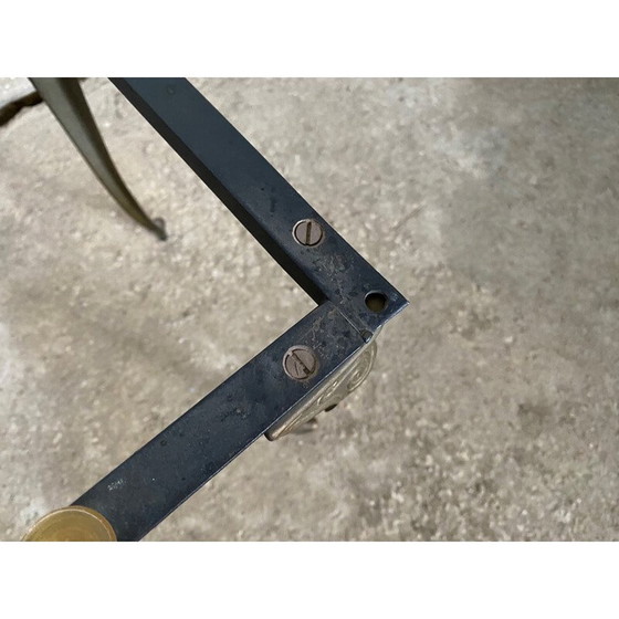 Image 1 of Vintage marmeren en messing salontafel, 1950