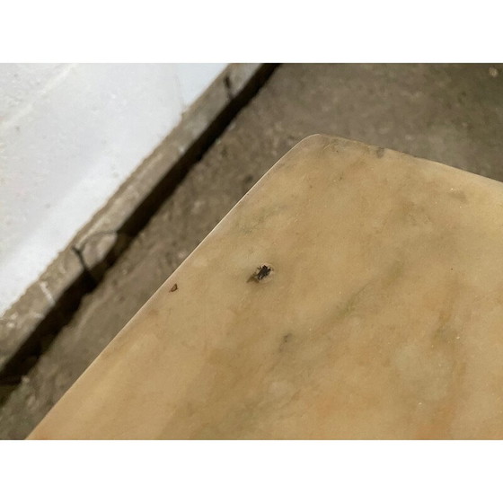 Image 1 of Vintage marmeren en messing salontafel, 1950