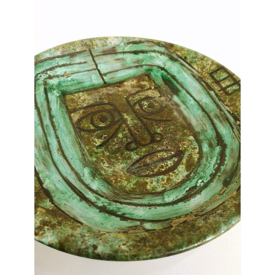 Image 1 of Vintage handgemaakte aardewerken wanddecoratie van Zsuzsanna Karacsonyi, Turks 1970