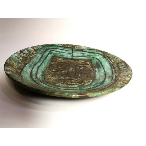 Image 1 of Vintage handgemaakte aardewerken wanddecoratie van Zsuzsanna Karacsonyi, Turks 1970