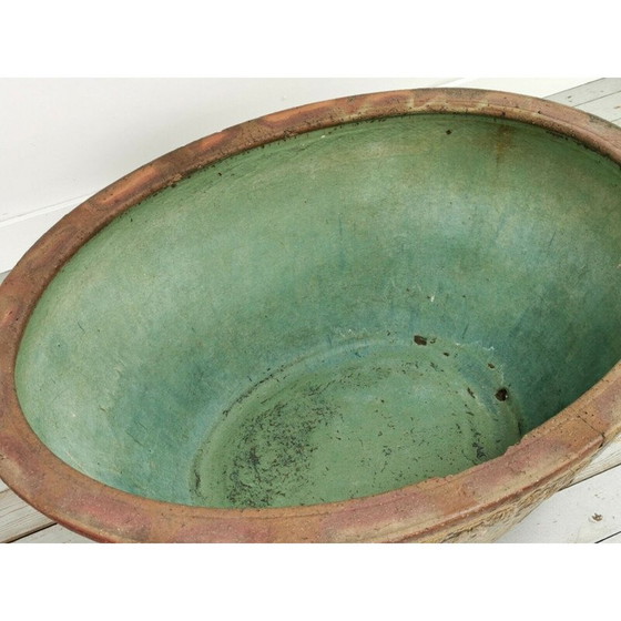 Image 1 of Vintage ovale vissenkom in decoratieve steen, China