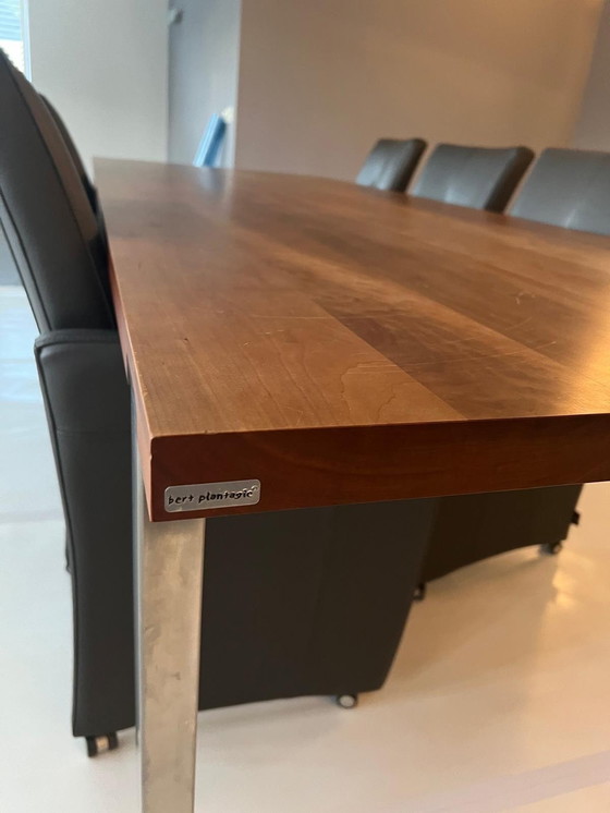 Image 1 of Eettafel Bert  Plantagie +5x Antraciet Grijs Stoelen