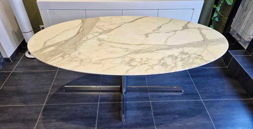 Roche Bobois Calacatta marmeren tafel uit 1980