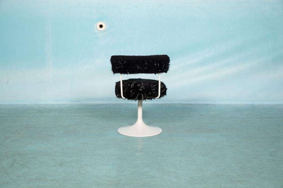 Image 1 of Space age design stoel sixties, fluffy stool trumpet foot