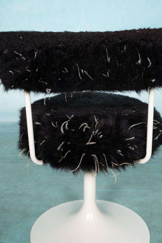 Image 1 of Space age design stoel sixties, fluffy stool trumpet foot