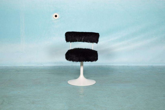 Image 1 of Space age design stoel sixties, fluffy stool trumpet foot