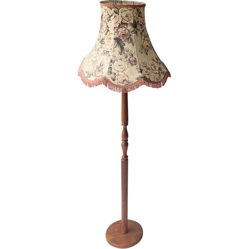 Vintage staande lamp in massief teakhout, 1960