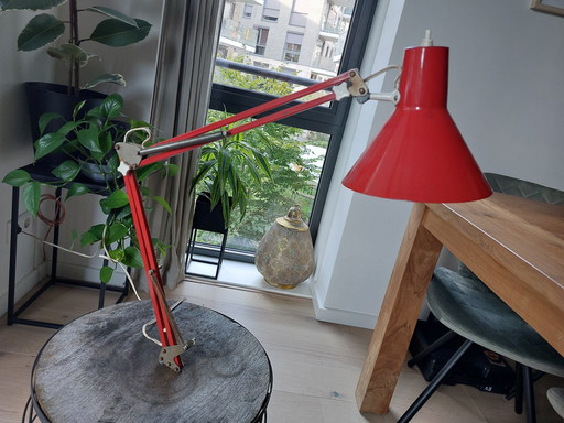 Lb Lyskaer Belysning Rode Architect Lamp Vintage Deens 80S