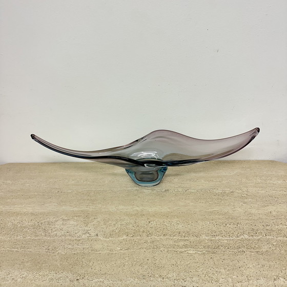 Image 1 of Murano Sommerso Glazen Schaal Sculptuur, jaren 1960
